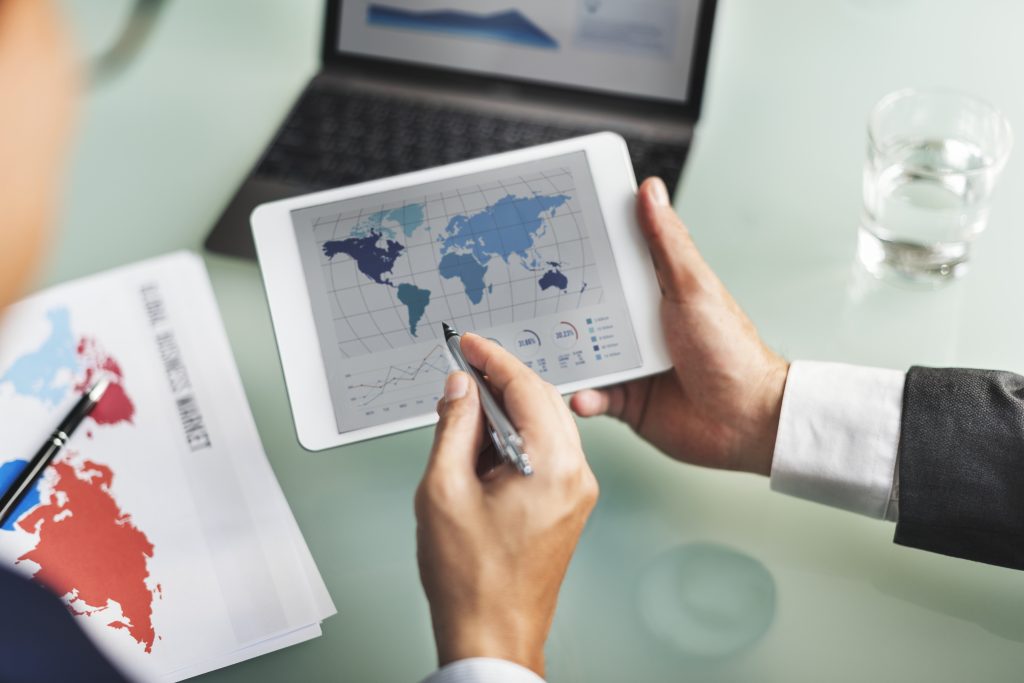 business people working data project